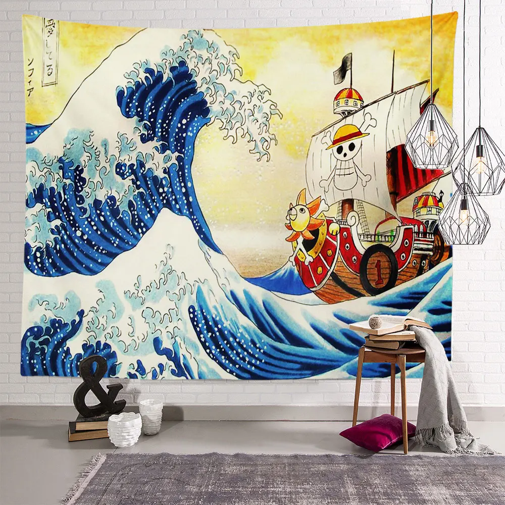 

Гобелен Katsushika Hokusai на заказ, домашний декор для гостиной, настенная вечеринка, эстетические подвесные гобелены, одеяло для спальни 21-12-1-7