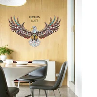hot eagle colorful wall stickers living room bedroom decor transparent pvc removable wall decor home sticker large 6090cm