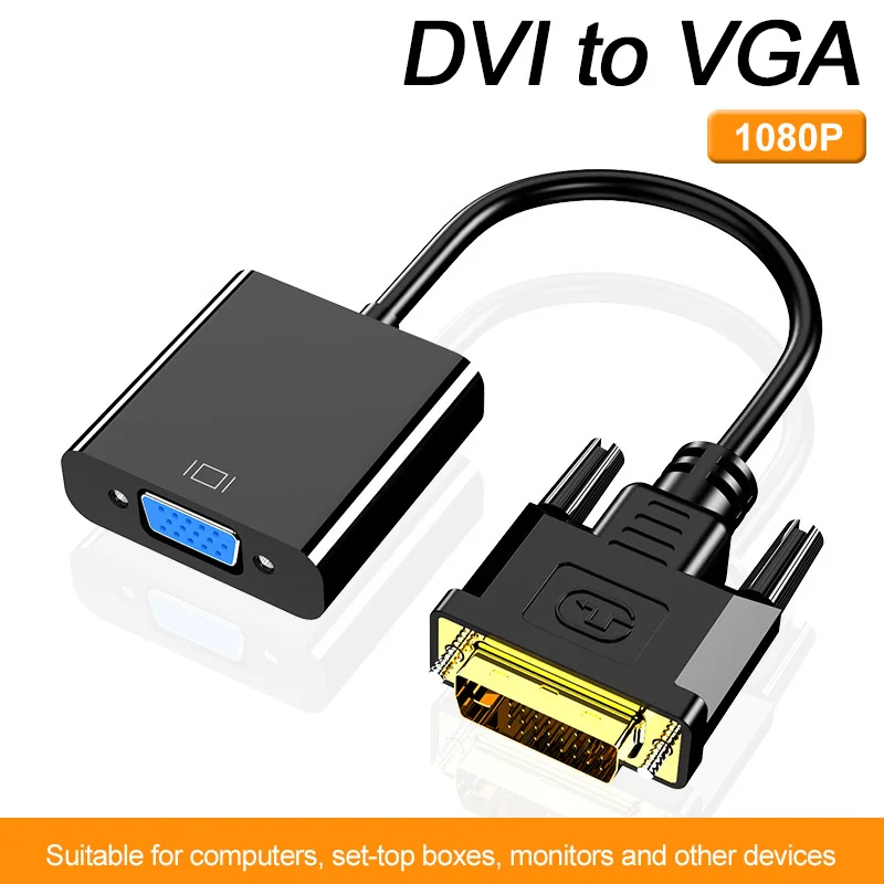 Кабель адаптер Leehur DVI VGA 1080P|Кабели VGA| |
