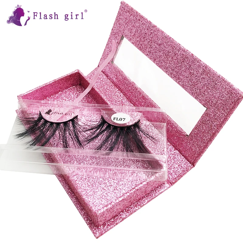 

Hot Sale Thick Eyelash With Beautiful Box FL01-FL10 Good Quality 25MM 100% Handmade Natural Soft Eyelashes