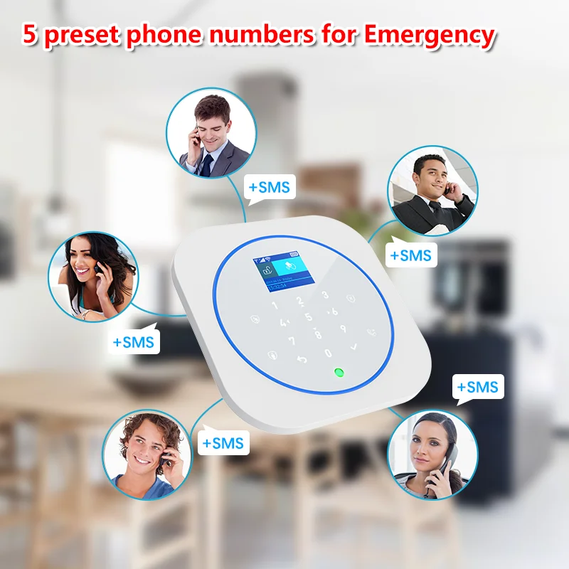 CPVAN Tuya Smart WIFI GSM Security Alarm System Works With Alexa Home Burglar Motion Detector Smoke Door Window Sensor IP Camera |