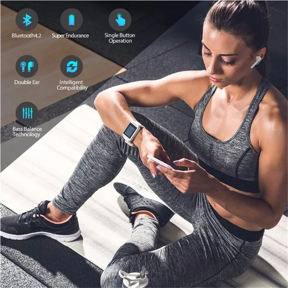 

i7s TWS Bluetooth Earphone in ear Wireless Headphones Mini Music Sport Earbuds Headset With Mic For Android IOS smart phone