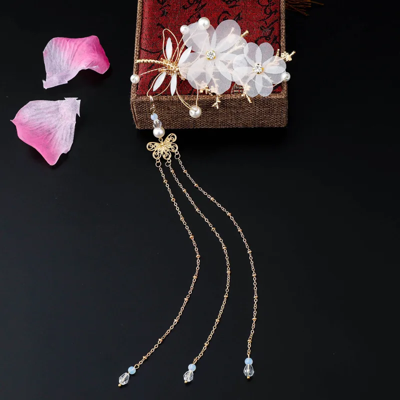 1 шт. в стиле старого Пекина Стиль кисточкой заколка для волос виде стрекозы