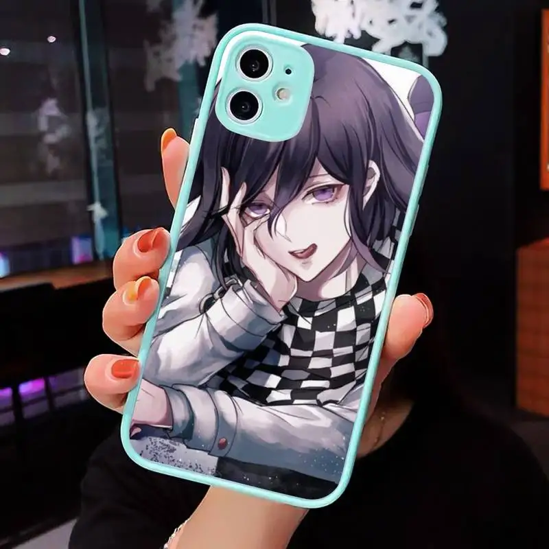 

Kokichi Ouma Girl Phone Cases Matte transparent For blue iPhone 12 Mini 11 Pro XR XS Max 7 8 Plus X Back Cover