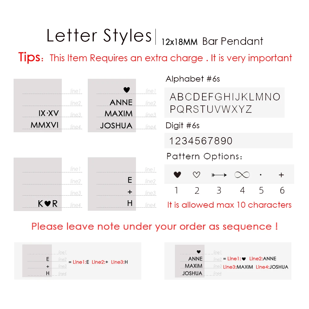 EManco индивидуальные инициалы прямоугольные многорядные буквы стандартные