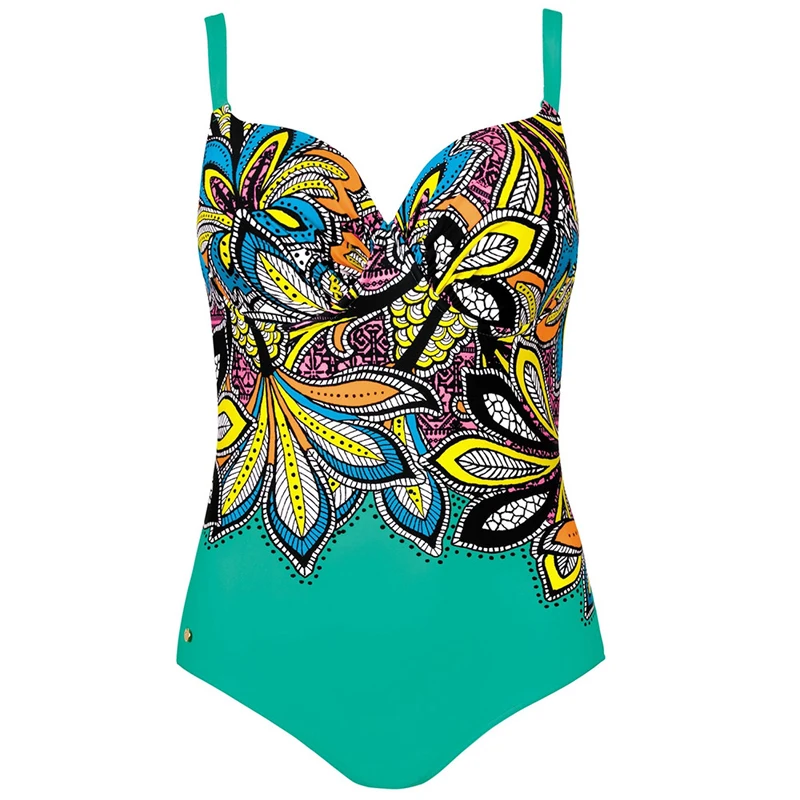 Принт цельный пикантный купальник без спинки купальные костюмы для женщин 2019
