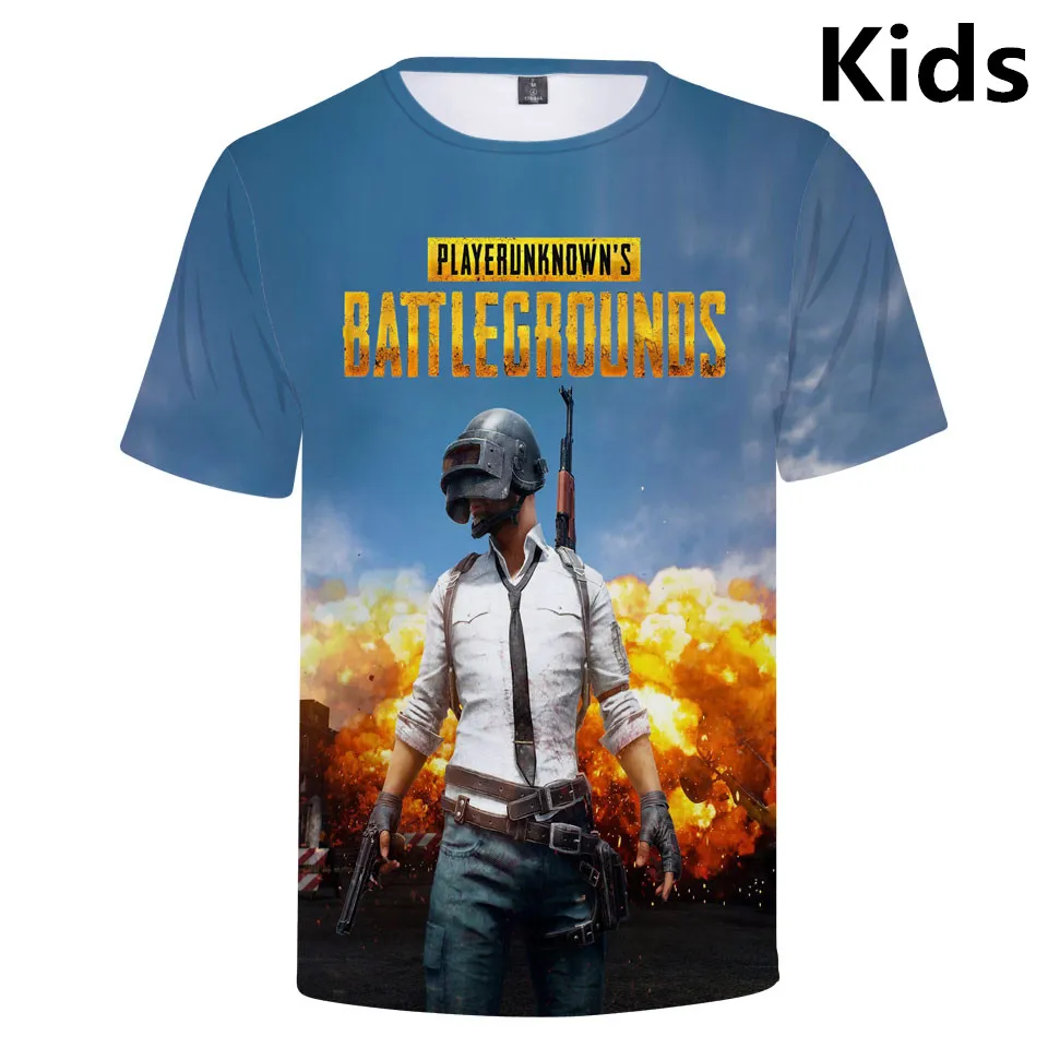 3 To 14 Years Kids T Shirt Playerunknown's Battlegrounds PUBG Tshirt T-shirt Boys Girls Harajuku T Shirts Tee Children Clothes