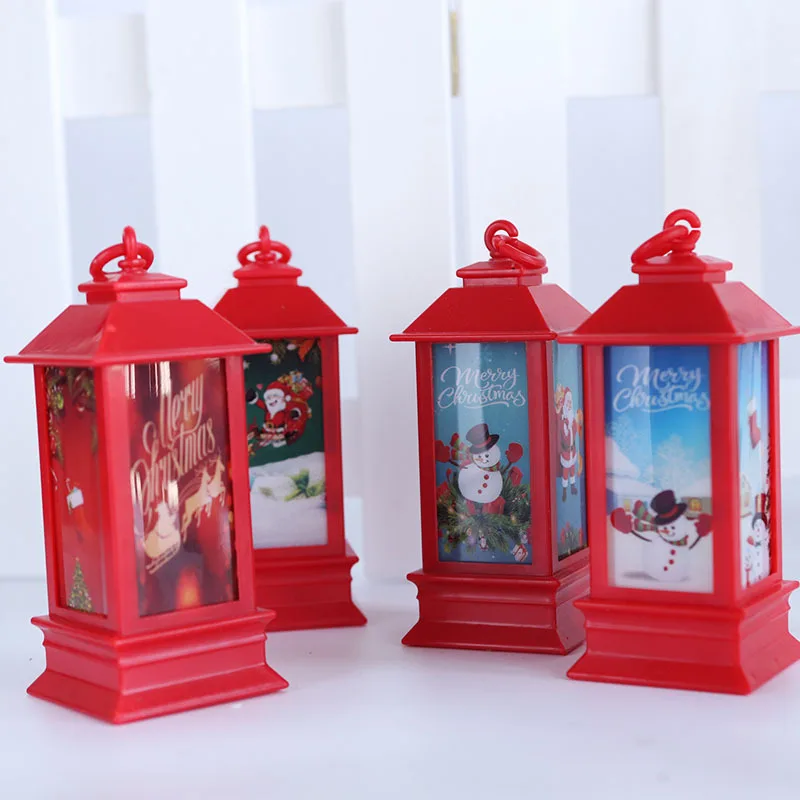 Рождественский светодиодный фонарь свеча светильник Санта-Клаус снеговик