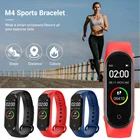 Смарт-браслет M4, спортивные часы с шагомером, водонепроницаемый браслет для фитнеса, тренажерного зала, тренировки пульса, артериального давления, черный, красный, синий