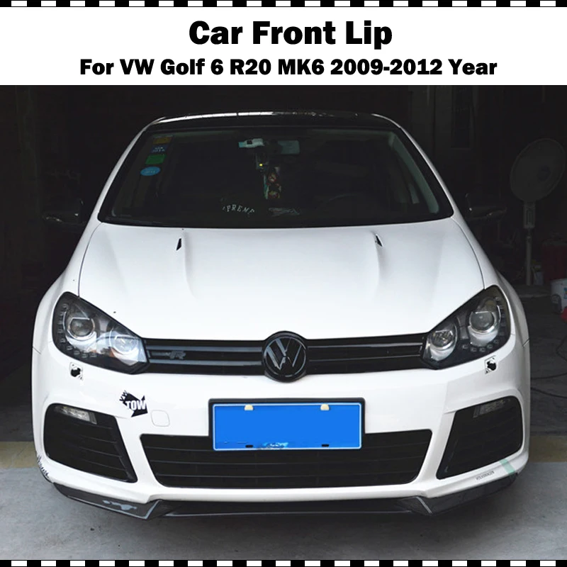 OSIR Стиль углеродного волокна переднего бампера губы для VW Golf 6 VI MK6 R20 бампер 2009 ~ 2012