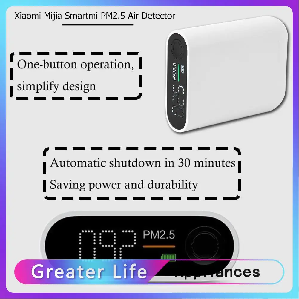 

Xiaomi Mijia Smartmi PM2.5 Air Detector Portable Air Quality Monitor Tester