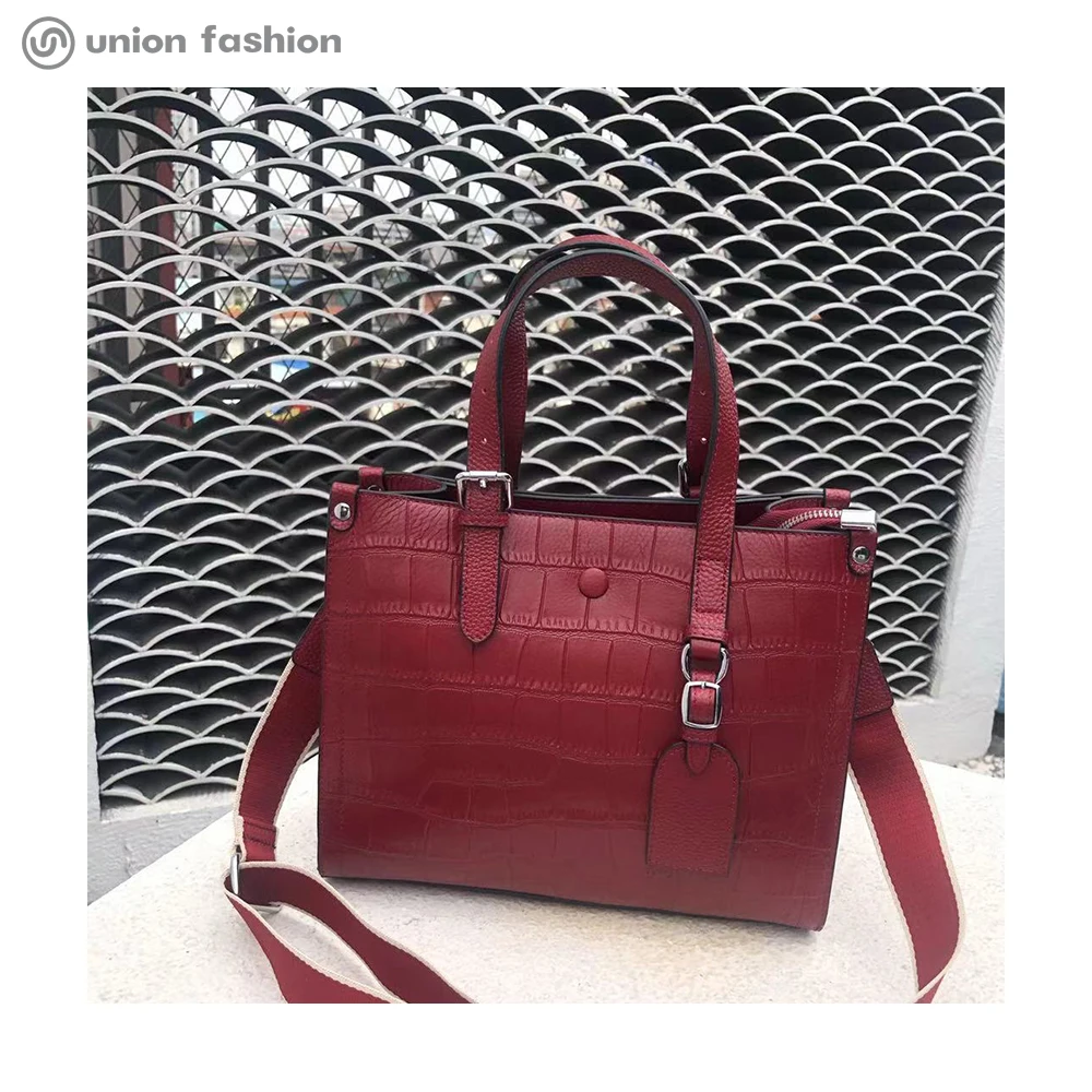 

Fashion New Pattern Women Embossed Genuine Leather Crossbody Tote Bag ladies bag
