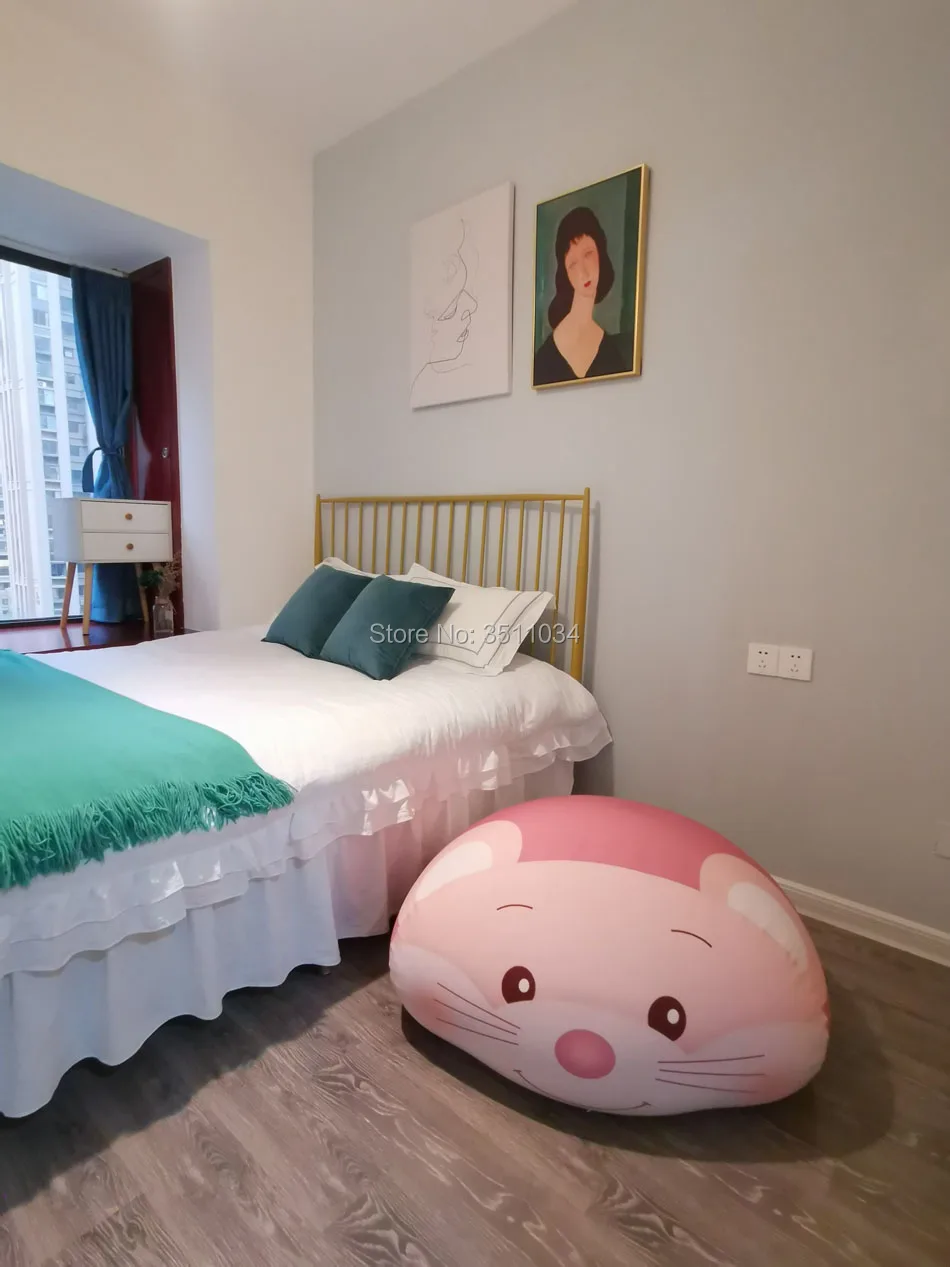 Милый розовый детский ленивый большой мешок для фасоли стулья дивана чехол