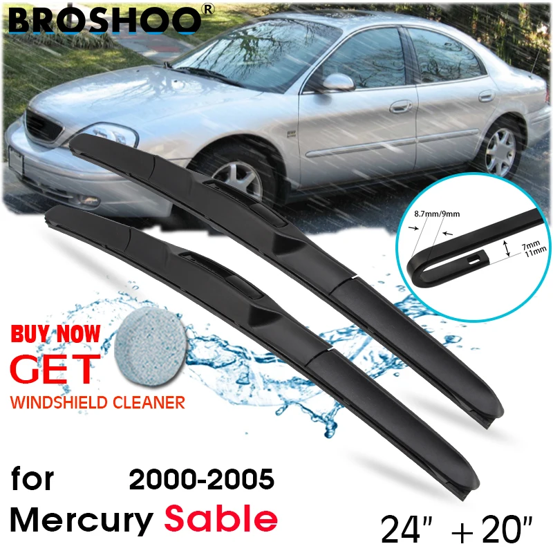 

Car Wiper Blades Front Window Windscreen Windshield Wipers Blades Auto Accessories For Mercury Sable 24"+20" 2000-2005