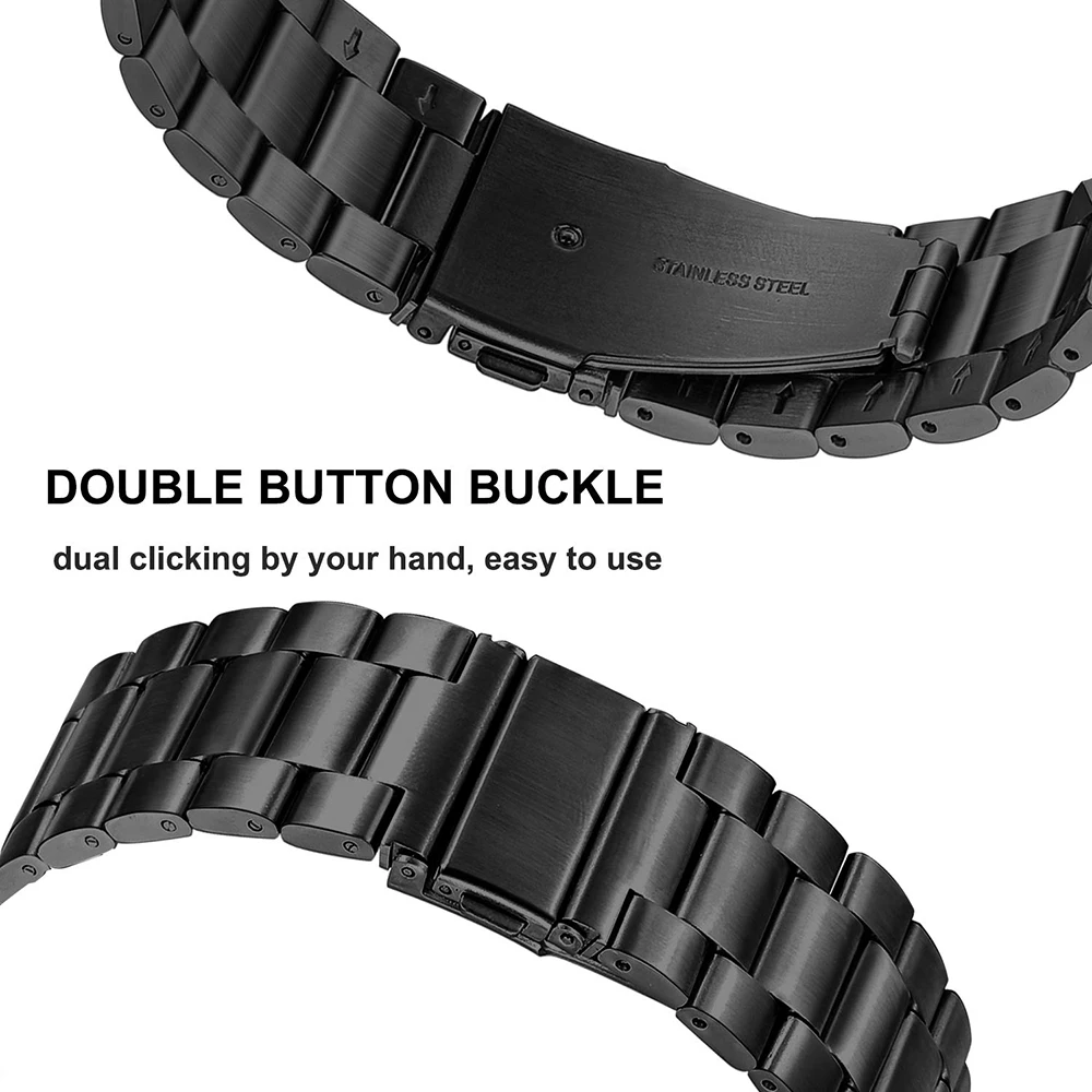 Ремешок из нержавеющей стали для Samsung Galaxy Watch Active 2 1 металлический браслет с