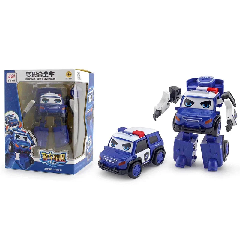 

Small Car Transformation Model Alloy Deformation Action Figure Children's Toy Fire Truck Police Ambulance Gift for Boy