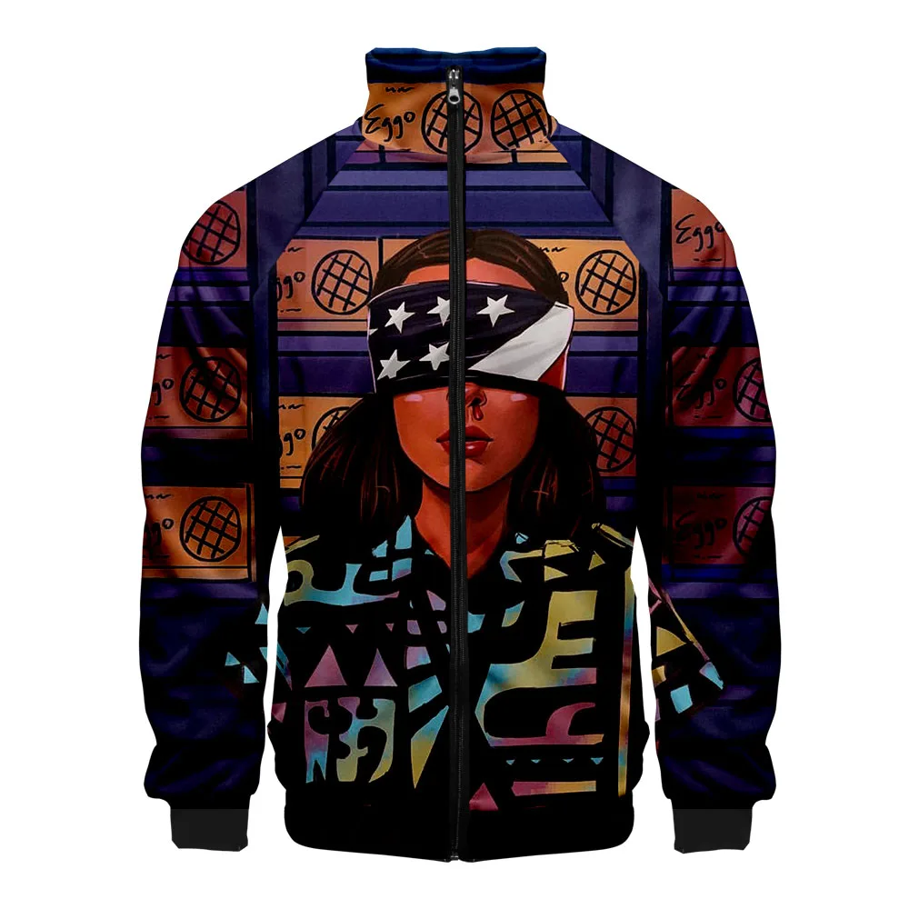 Топы хит Koop Stranger Dingen Bomberjack Mannen 3D Rits Ретро Jas Lente Herfst Harajuku Hoge Kwaliteit Korte Байкерская