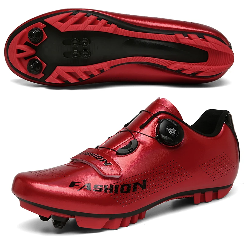 Мужская велосипедная обувь красная профессиональная спортивная новая