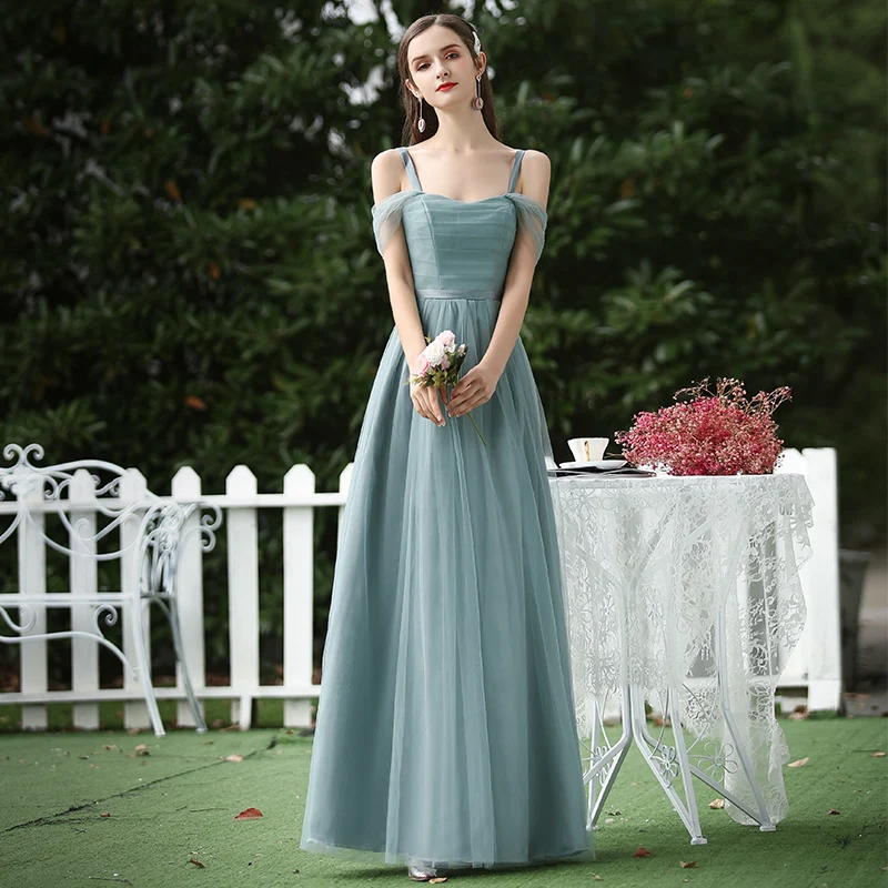 Платье подружки невесты из тюля трапециевидной формы элегантное платье для