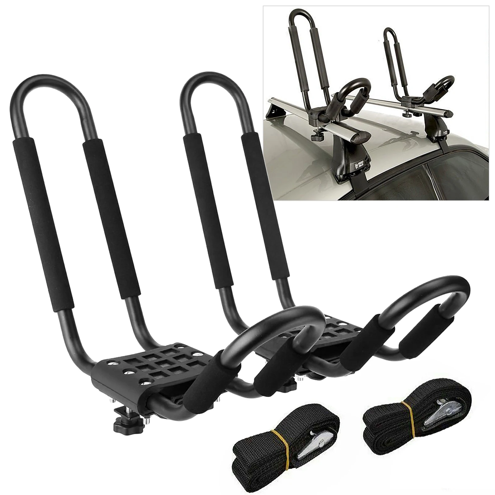 

2 Pairs Kayak Roof Rack Kayak Canoe Boat Surfboard Surf Boards Roof Top Mount Rack for Car SUV Truck Universal Roof Rack
