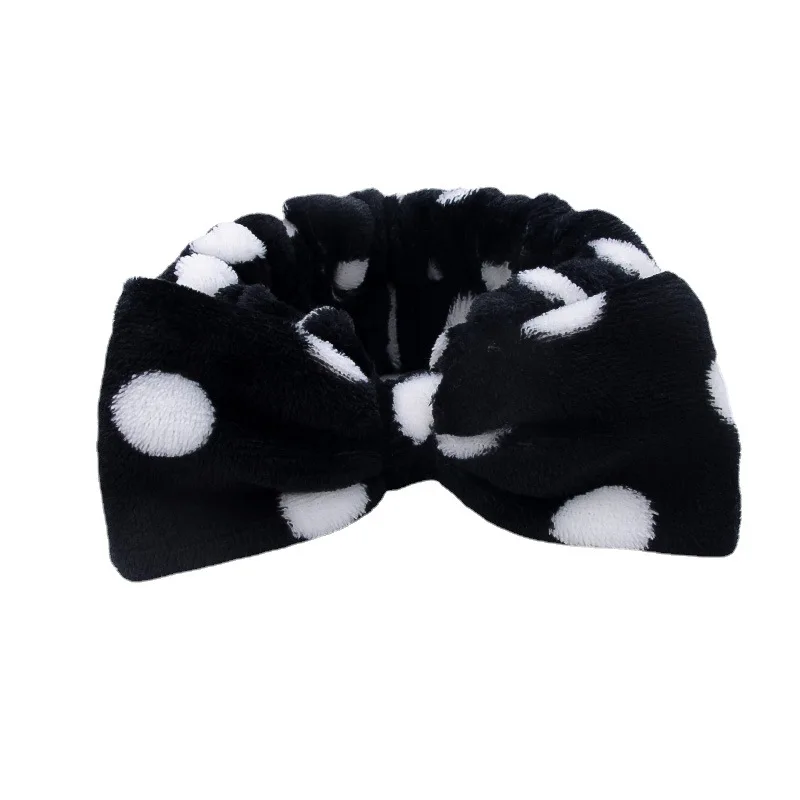 

2021 New stripe Coral Fleece Wash Face Bow Hairbands For Women Girls Headbands Headwear Hair Bands Turban Hair Accessories