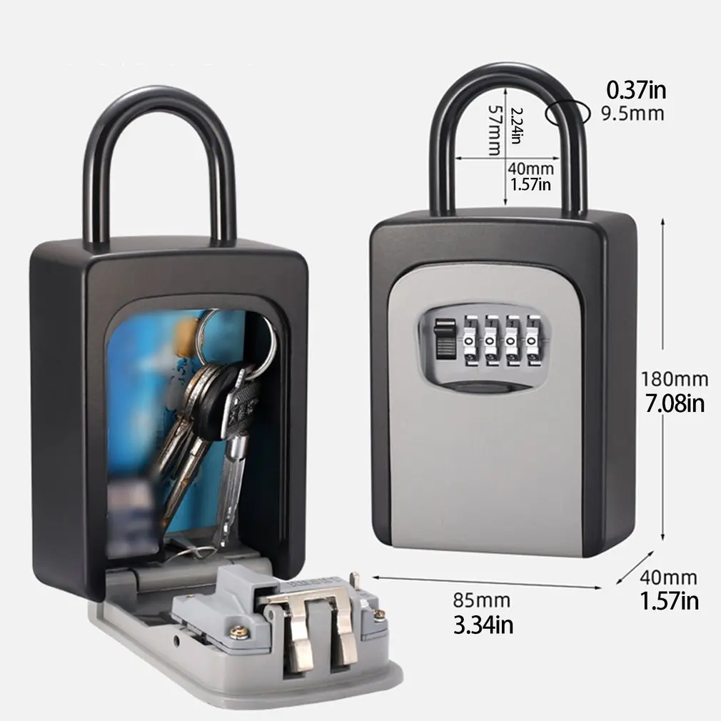 1 шт. коробка для ключей хранения ящик из алюминиевого сплава сейф