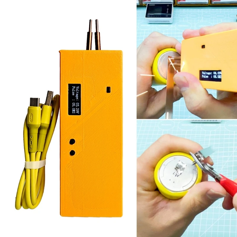 

69HF Portable Spot Welder, Battery Handheld Spot Welder Mini Spot Welder Machine with Spot Welding 18650 Battery