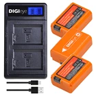 Аккумулятор NP-FW50 NP FW50 + двойное зарядное устройство USB с ЖК-дисплеем для Sony ZV-E10 Alpha a6500 a6300 a7 7R a7R a7R II a7II NEX-3 NEX-3N NEX-5