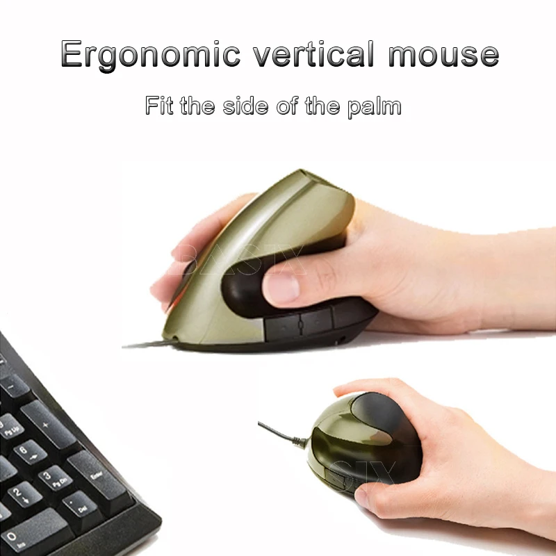 Проводная игровая мышь BASIX оптическая эргономичная Usb 5 кнопок 1600DPI для ПК