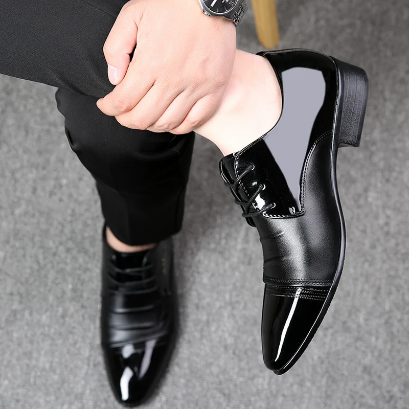 Мужские модельные туфли больших размеров качественные мужские официальные