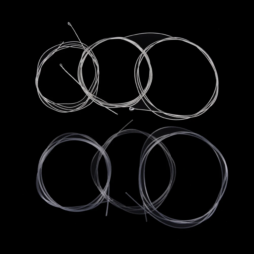 

6Pcs High Quality Guitar Strings Nylon Silver Strings For Classical Guitar 1M 1-6 E B G D A E Guitarra Bass Acc