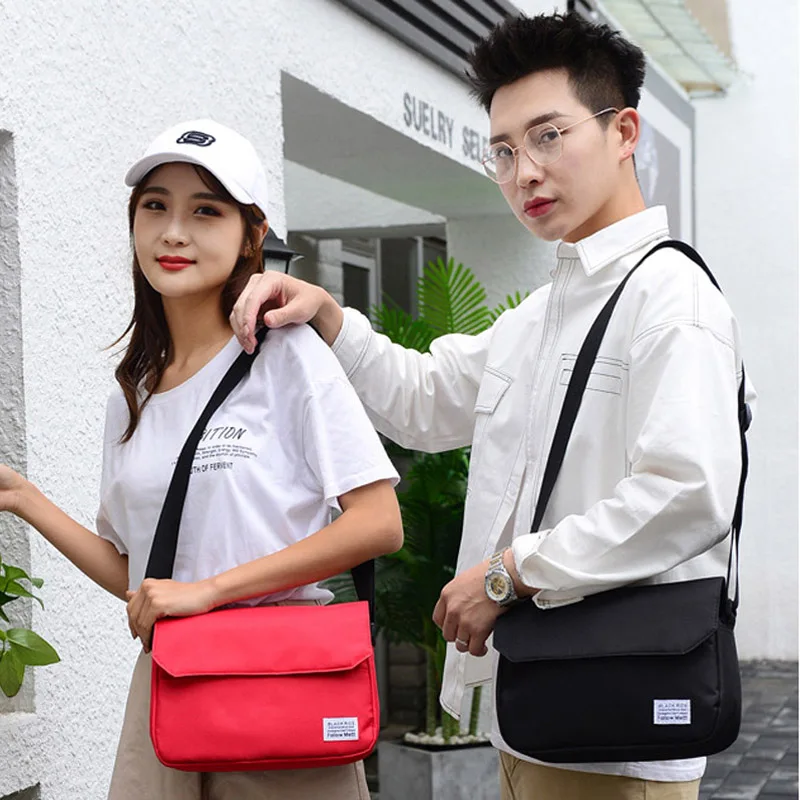 

GZM Men's and Women's Briefcases Solid Color Simplicity Portable Shoulder Bag Leisure Light Messenger Bag High Capacity
