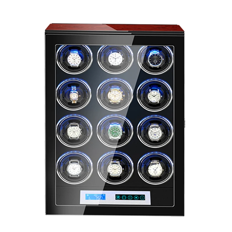 High-End Wood Watch winder Luxury Automatic watches box with Mabuchi motor LCD touch screen and Wooden remontoirs de montres