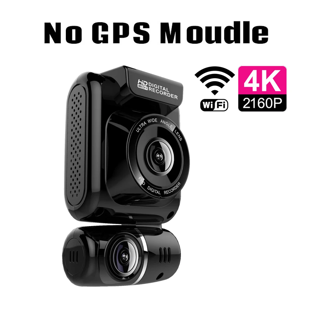 No GPS Moudle 4K 2160P мини скрытый двойной объектив Автомобильный видеорегистратор sony IMX323 сенсор wifi gps 170 градусов g-сенсор двойная камера 1080P видеорегистратор D20 - Название цвета: No GPS Moudle