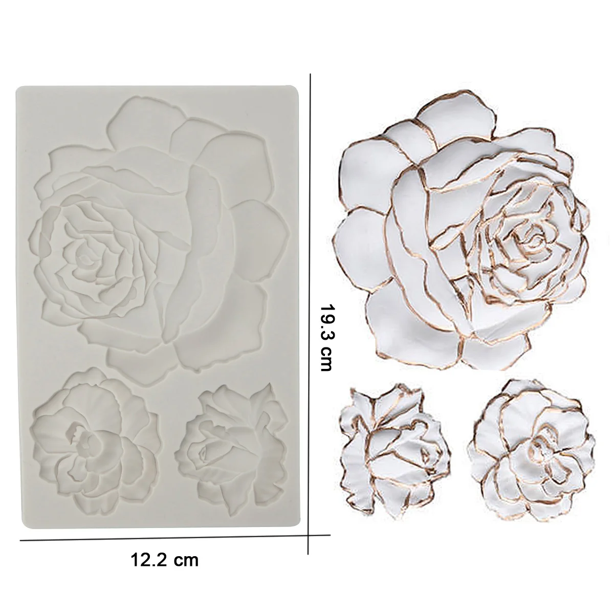 

European Style Sugar Craft Fondant Silicone Mold Wedding Cake Decoration Rose Shape Chocolate Lily Of The Valley Flower Camellia