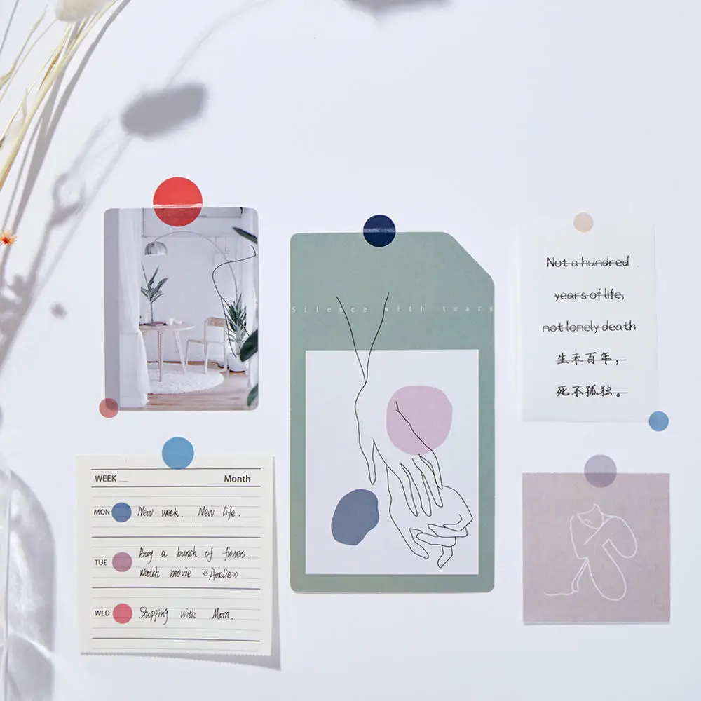 Новинка 3 листа серия соли Morandi Dot декоративные наклейки бумажные стикеры хлопья