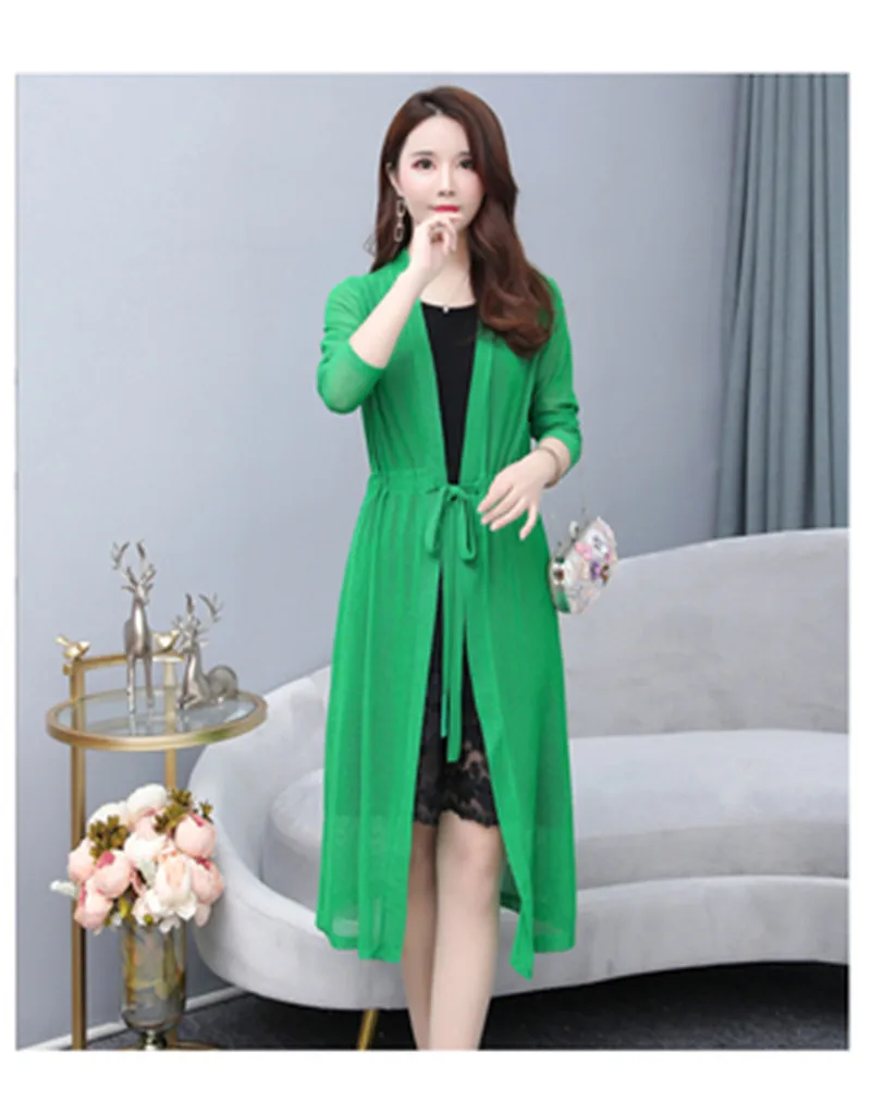 2019 корейская версия фонарь рукав весна осень длинный секционный свитер женский