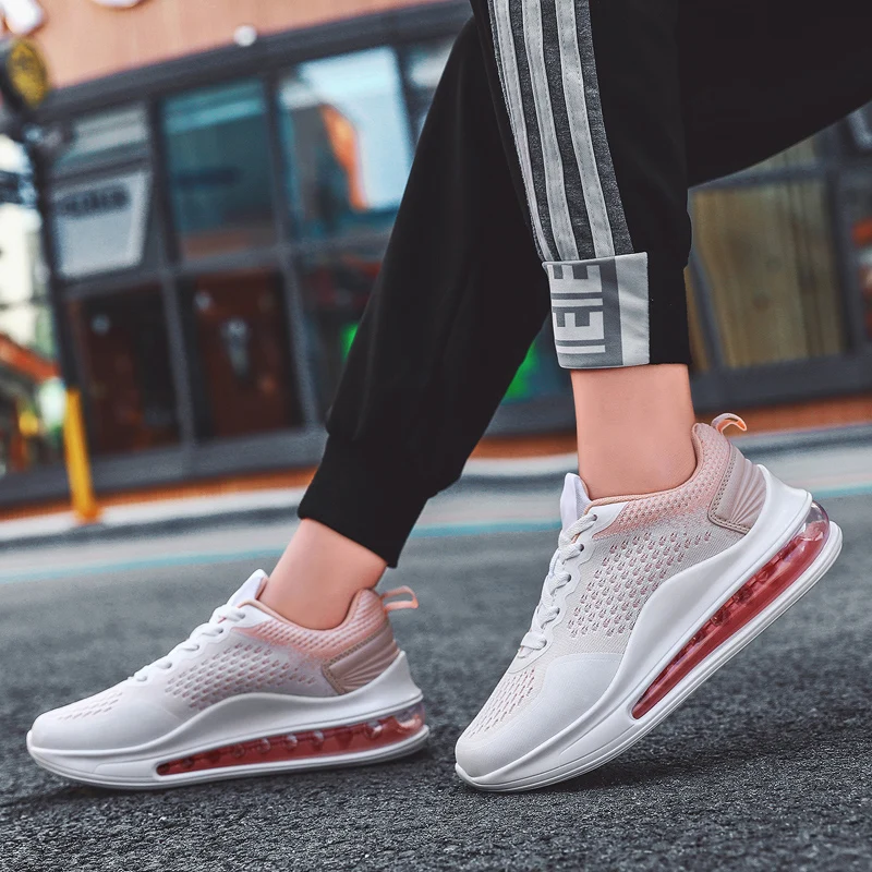 

New 2021 Women Sneakers Air Cushion Mesh Breathable Chunky Trendy Shoes Platform Sneaker Basket Femme Unisex Tenis Feminino