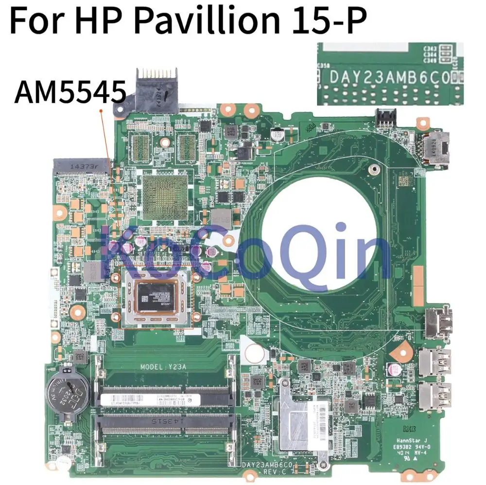 KoCoQin материнская плата для ноутбука HP павильон 15 P A8 5545M AM5545 DAY23AMB6C0|Материнские