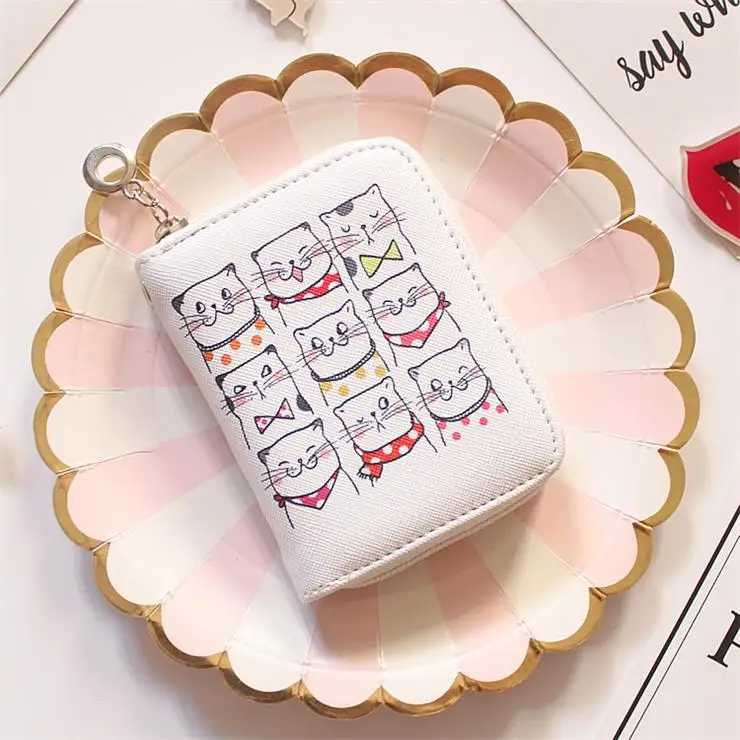 Small Напульсник с изображением медведя из мультфильма, женский короткий клатч, кошелек, стандартные кошельки, женский кошелек, Дамские кошельки, карман для монет, держатель для карт, Carteras - Цвет: Small