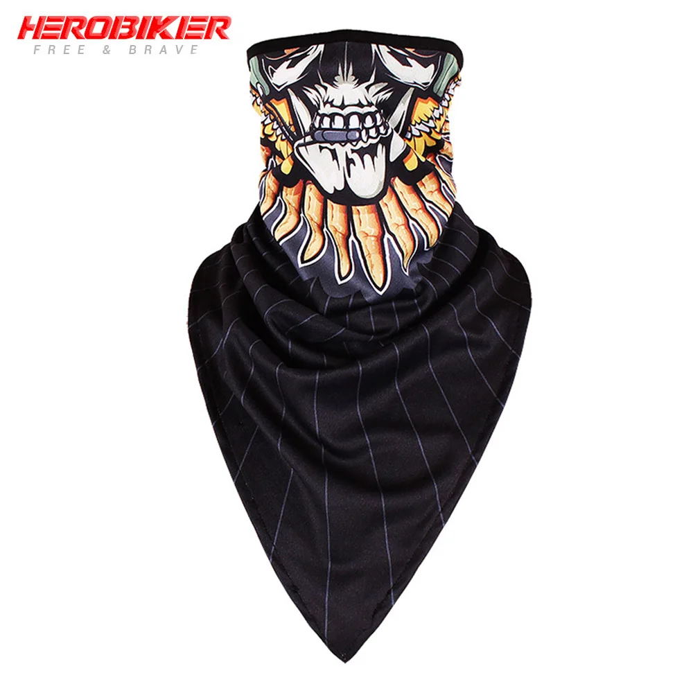 color07 HEROBIKER, новинка, Балаклава, мотоциклетная, мото, защита для лица, дышащая маска, мотоциклетная, многофункциональная, мото, полумаска, Быстросохнущий двигатель - Цвет: color07