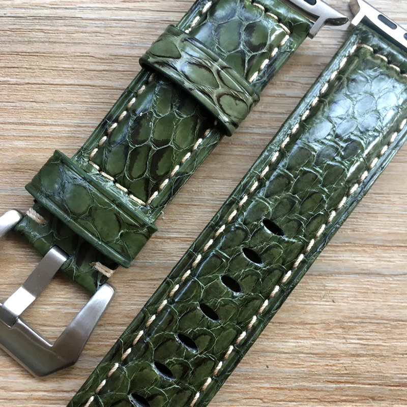 Ремешок для часов Apple Watch браслет из Натуральной Змеиной кожи Series 1 2 3 4 iWatch 38 мм 40 42