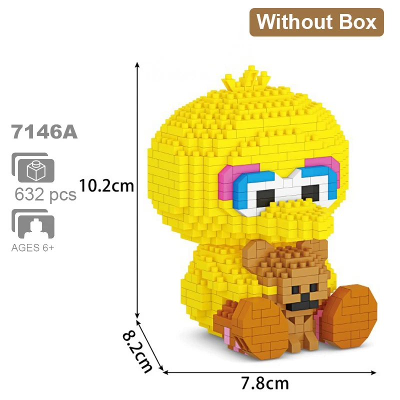

BOYU Cartoon Animal Sesame Street Pet Building Blocks 3D Model DIY Mini Diamond Bricks Action Figures Toy for Children Boys Gift