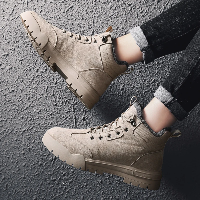 

Shoe Casual Man Leather Safety Shoes Black Casual Boots Men Men's Man Shoe Mens Loafers Leisure Spring Fashion Causal