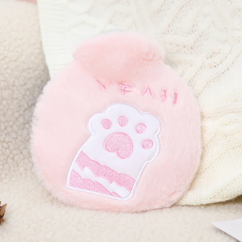 Милый ПВХ антистресс боли Терапия грелка сумка с вязаным мягким уютным покрытием