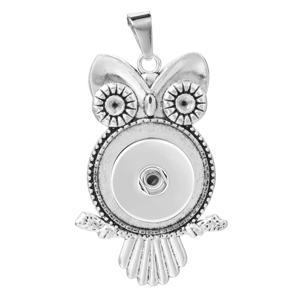 Новое ожерелье с подвеской Стразы металлические ожерелья совой подходит для 18 мм