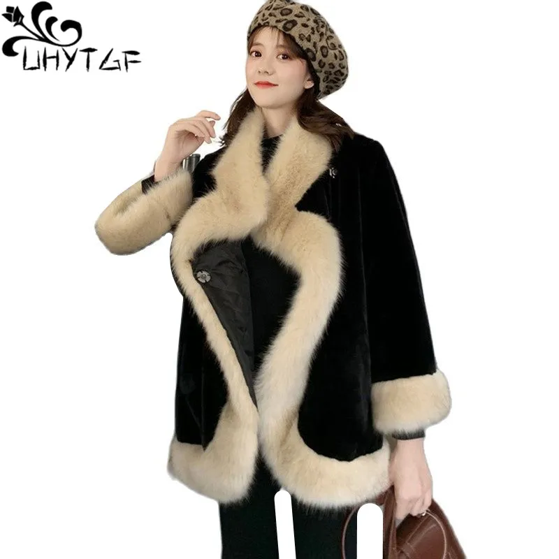Женская зимняя куртка UHYTGF качественная Повседневная Осенняя шуба из