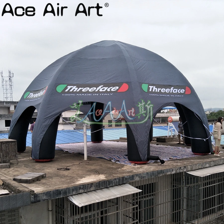 Гигантская надувная палатка 10 м в виде паука тентиж 8 ножек воздушный купол шатер