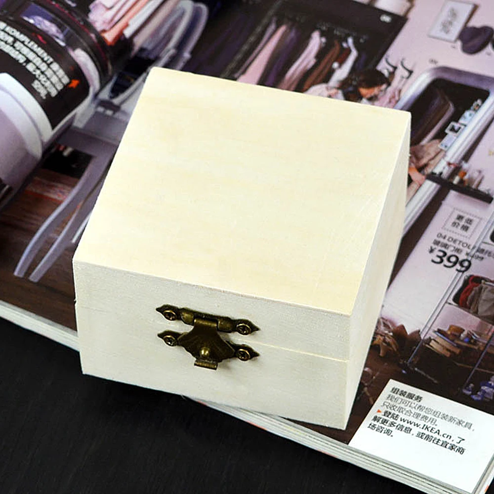 Естественный и красивый квадратный/круглый деревянный ящик для хранения