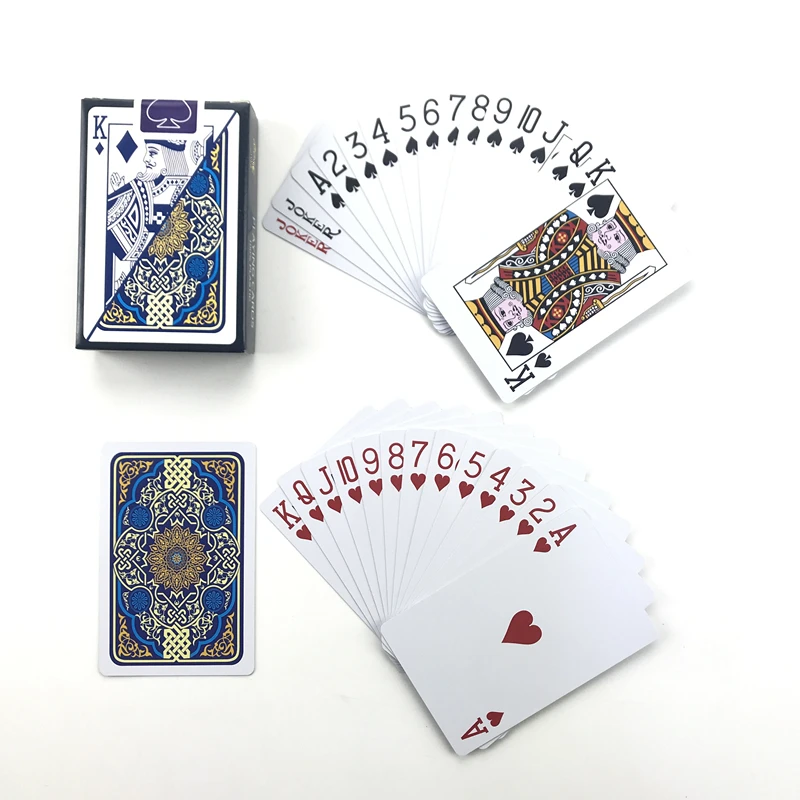 Пластиковые карты для покера Baccarat, Техасский Холдем, ПВХ покеры, красные и синие, водонепроницаемые